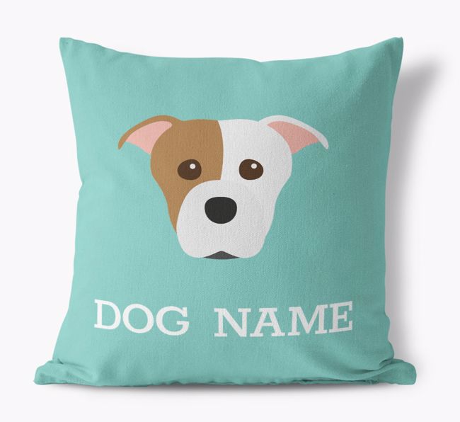 {dogsName}'s Icon: Personalized {breedFullName} Canvas Pillow